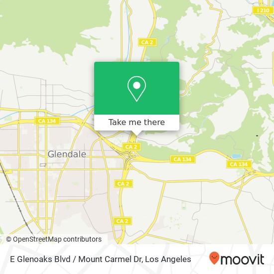 E Glenoaks Blvd / Mount Carmel Dr map