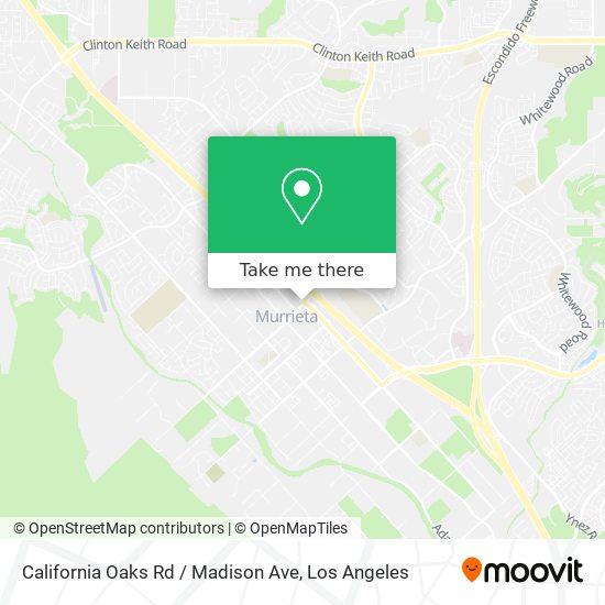 California Oaks Rd / Madison Ave map