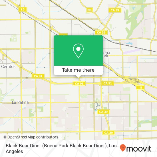 Mapa de Black Bear Diner (Buena Park Black Bear Diner)