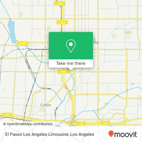 El Passo Los Angeles Limousine map