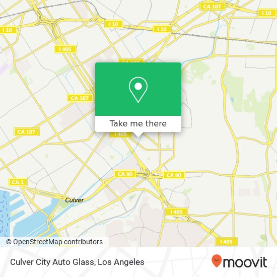 Mapa de Culver City Auto Glass