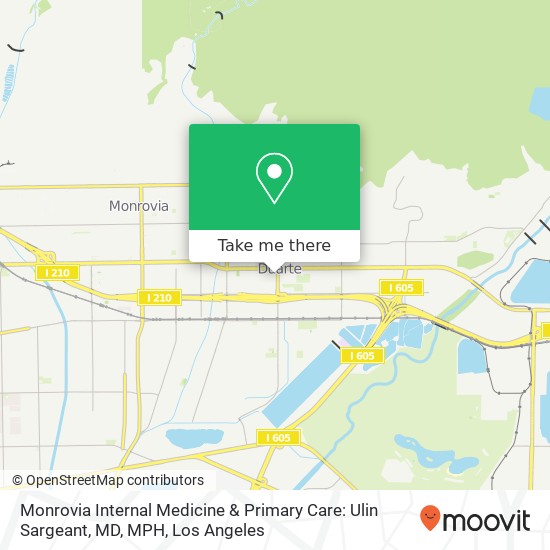 Monrovia Internal Medicine & Primary Care: Ulin Sargeant, MD, MPH map