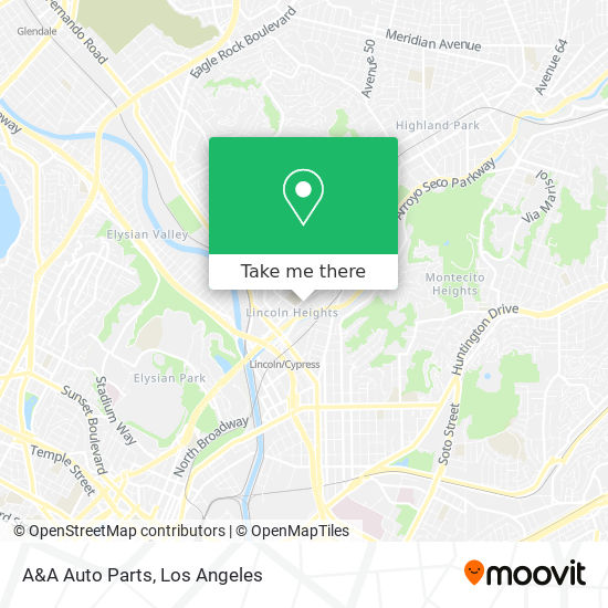 A&A Auto Parts map