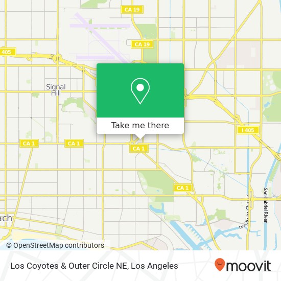 Los Coyotes & Outer Circle NE map