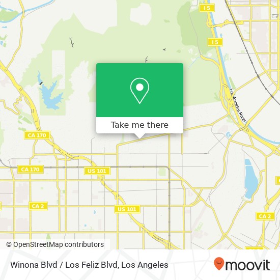 Winona Blvd / Los Feliz Blvd map