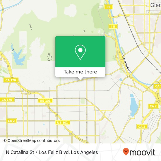 N Catalina St / Los Feliz Blvd map