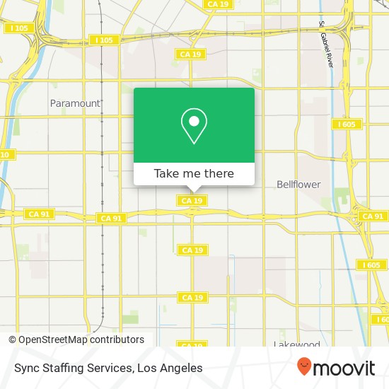Sync Staffing Services map