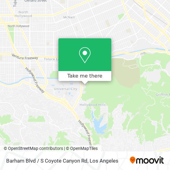 Mapa de Barham Blvd / S Coyote Canyon Rd