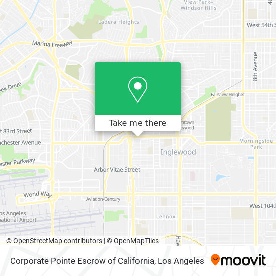 Mapa de Corporate Pointe Escrow of California