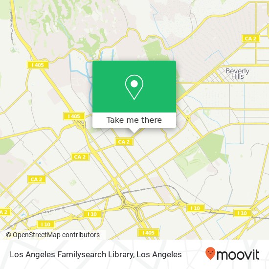 Los Angeles Familysearch Library map