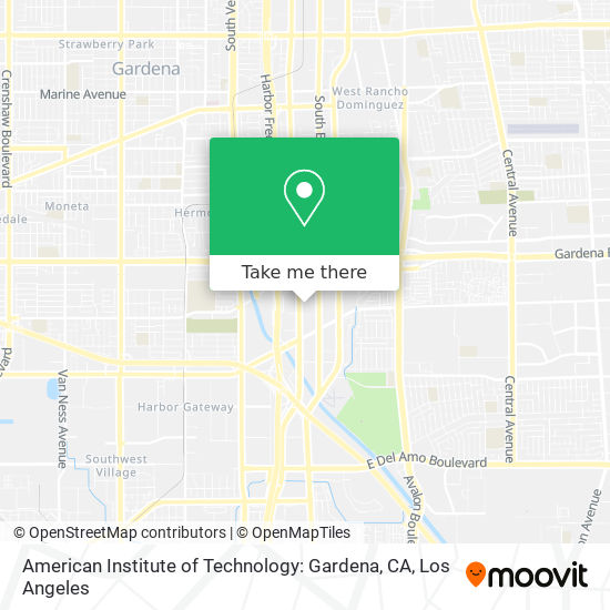 Mapa de American Institute of Technology: Gardena, CA