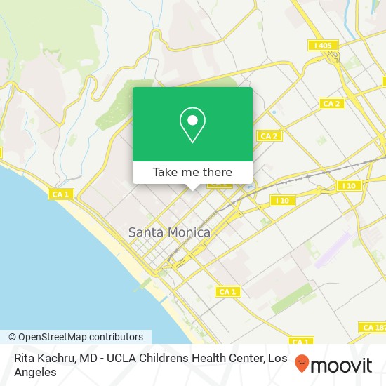 Mapa de Rita Kachru, MD - UCLA Childrens Health Center