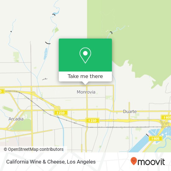 California Wine & Cheese map