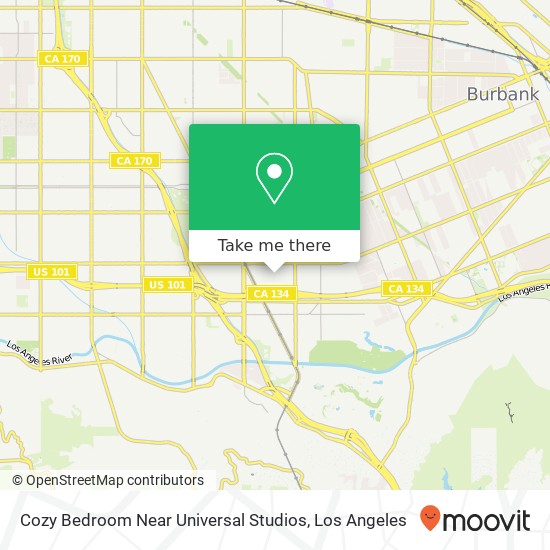 Cozy Bedroom Near Universal Studios map