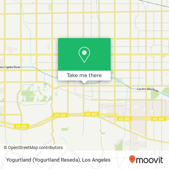 Yogurtland (Yogurtland Reseda) map