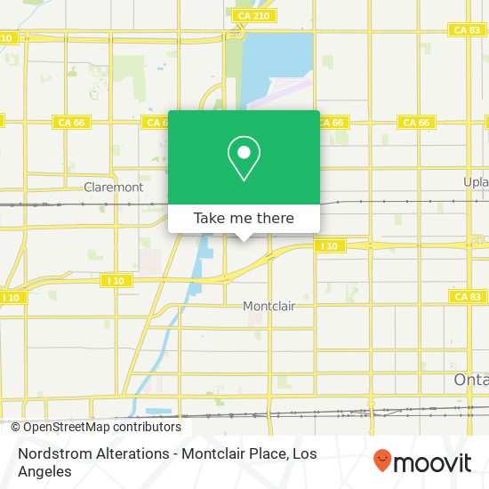 Mapa de Nordstrom Alterations - Montclair Place
