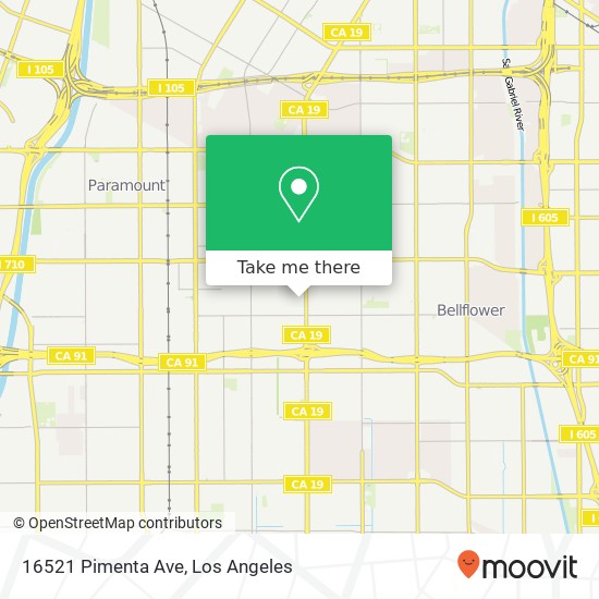 16521 Pimenta Ave map