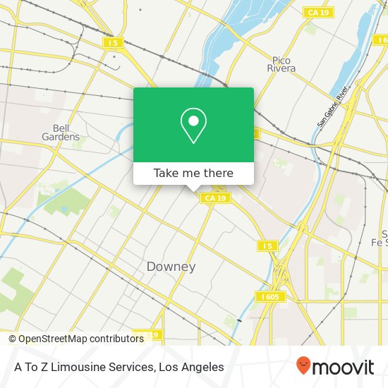 A To Z Limousine Services map