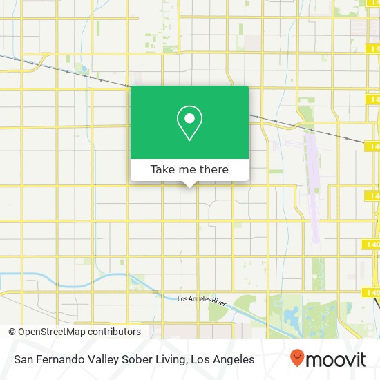 San Fernando Valley Sober Living map