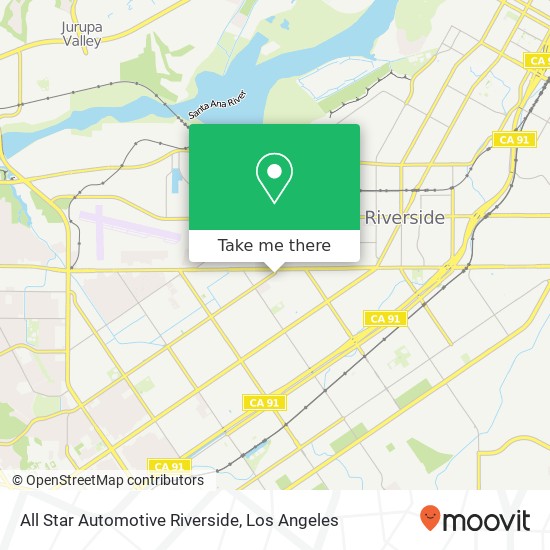 All Star Automotive Riverside map