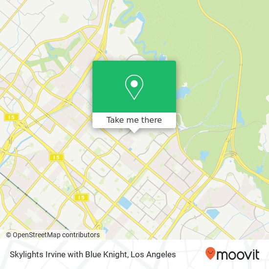 Mapa de Skylights Irvine with Blue Knight