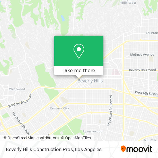 Beverly Hills Construction Pros map