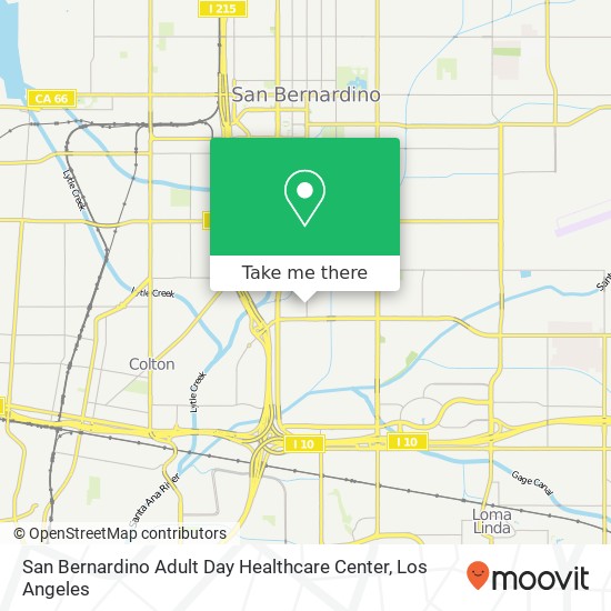 San Bernardino Adult Day Healthcare Center map