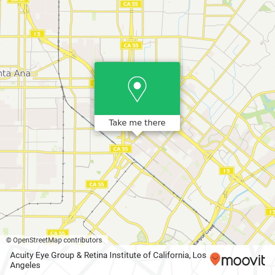 Mapa de Acuity Eye Group & Retina Institute of California