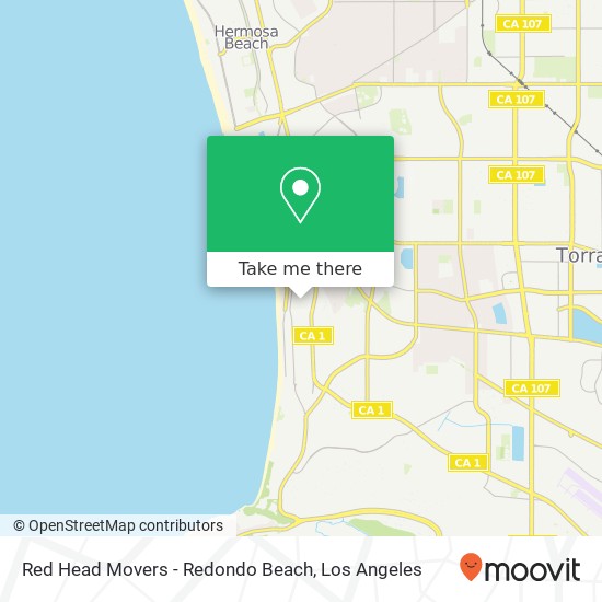 Red Head Movers - Redondo Beach map
