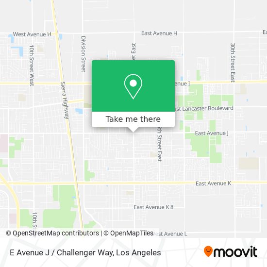 E Avenue J / Challenger Way map