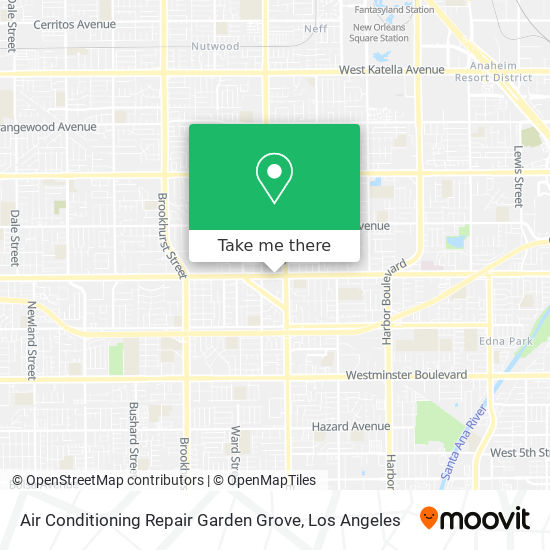Mapa de Air Conditioning Repair Garden Grove
