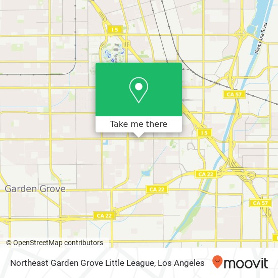 Mapa de Northeast Garden Grove Little League
