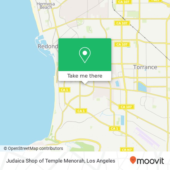 Mapa de Judaica Shop of Temple Menorah