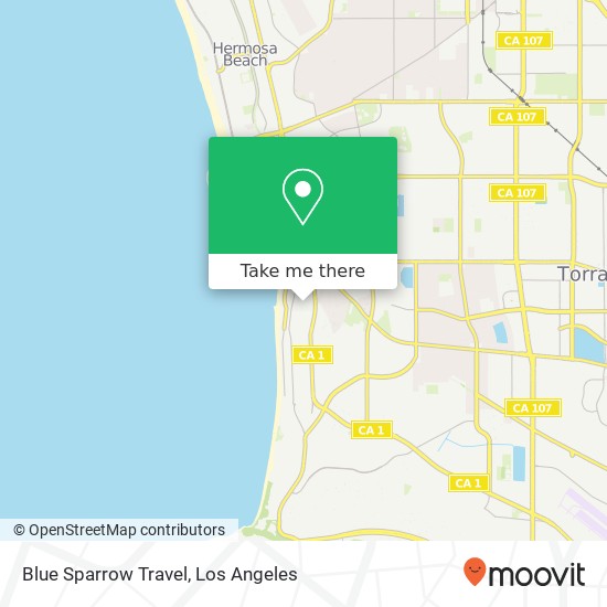 Blue Sparrow Travel map