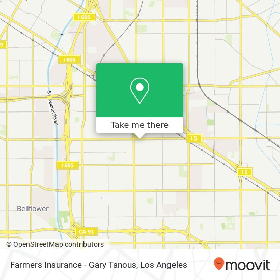 Farmers Insurance - Gary Tanous map