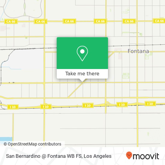 San Bernardino @ Fontana WB FS map