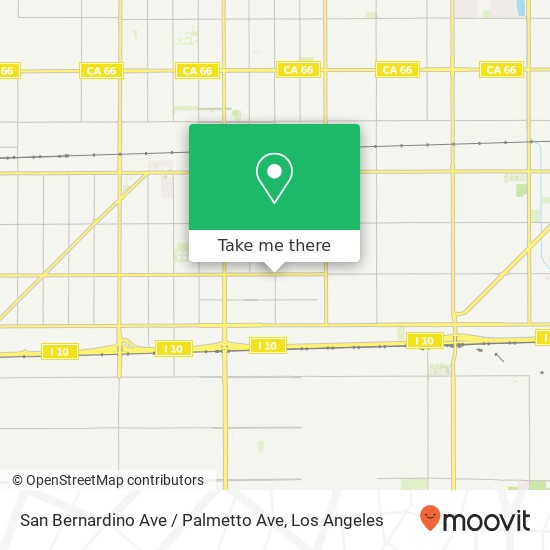 San Bernardino Ave / Palmetto Ave map