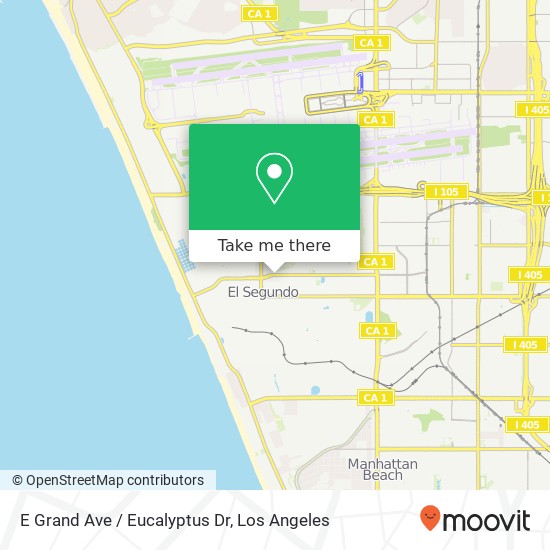 E Grand Ave / Eucalyptus Dr map