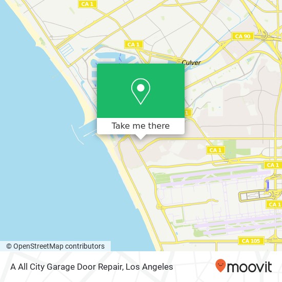 Mapa de A All City Garage Door Repair