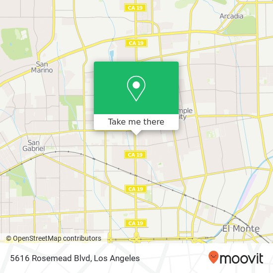 5616 Rosemead Blvd map