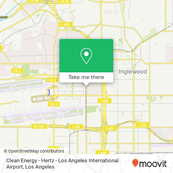 Clean Energy - Hertz - Los Angeles International Airport map