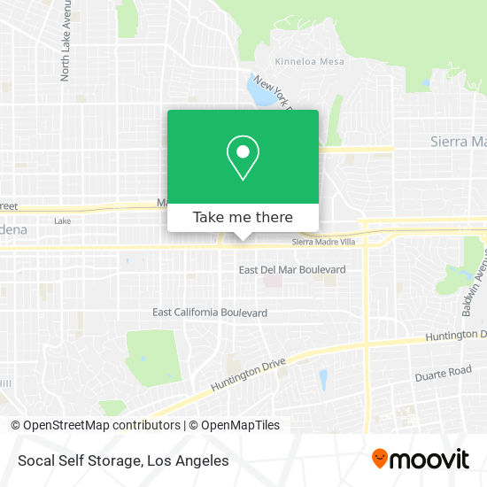 Mapa de Socal Self Storage