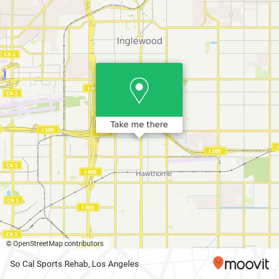 So Cal Sports Rehab map