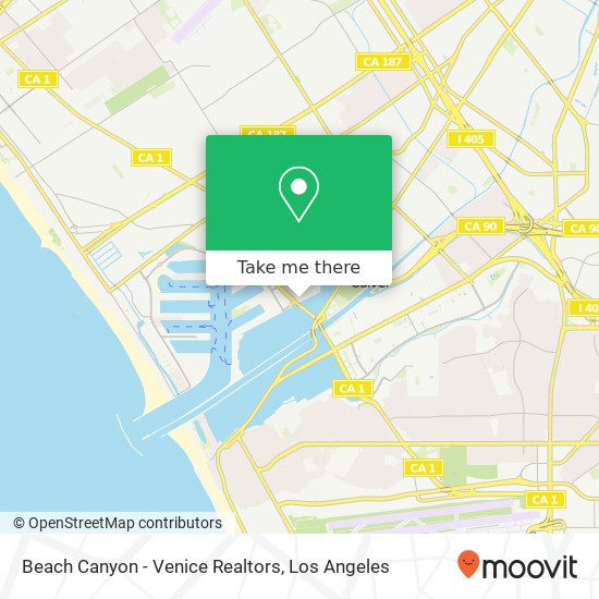 Beach Canyon - Venice Realtors map