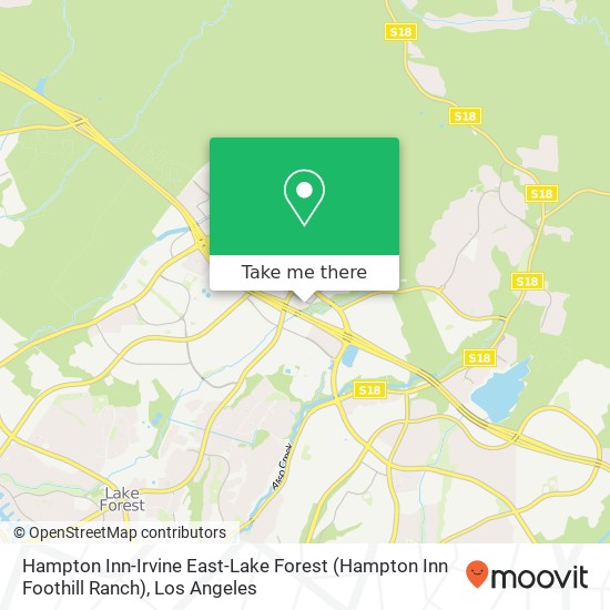 Hampton Inn-Irvine East-Lake Forest (Hampton Inn Foothill Ranch) map