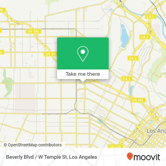 Mapa de Beverly Blvd / W Temple St