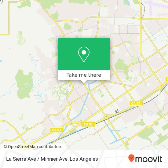 La Sierra Ave / Minnier Ave map