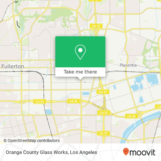 Mapa de Orange County Glass Works