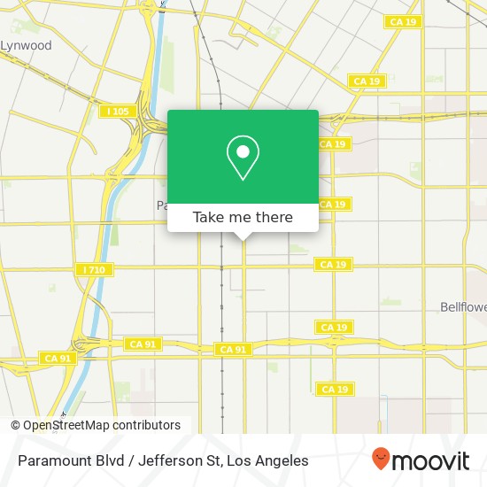 Paramount Blvd / Jefferson St map