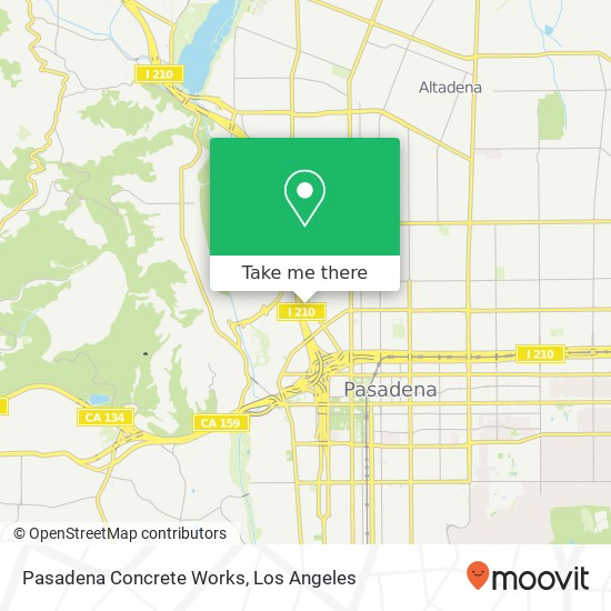 Pasadena Concrete Works map